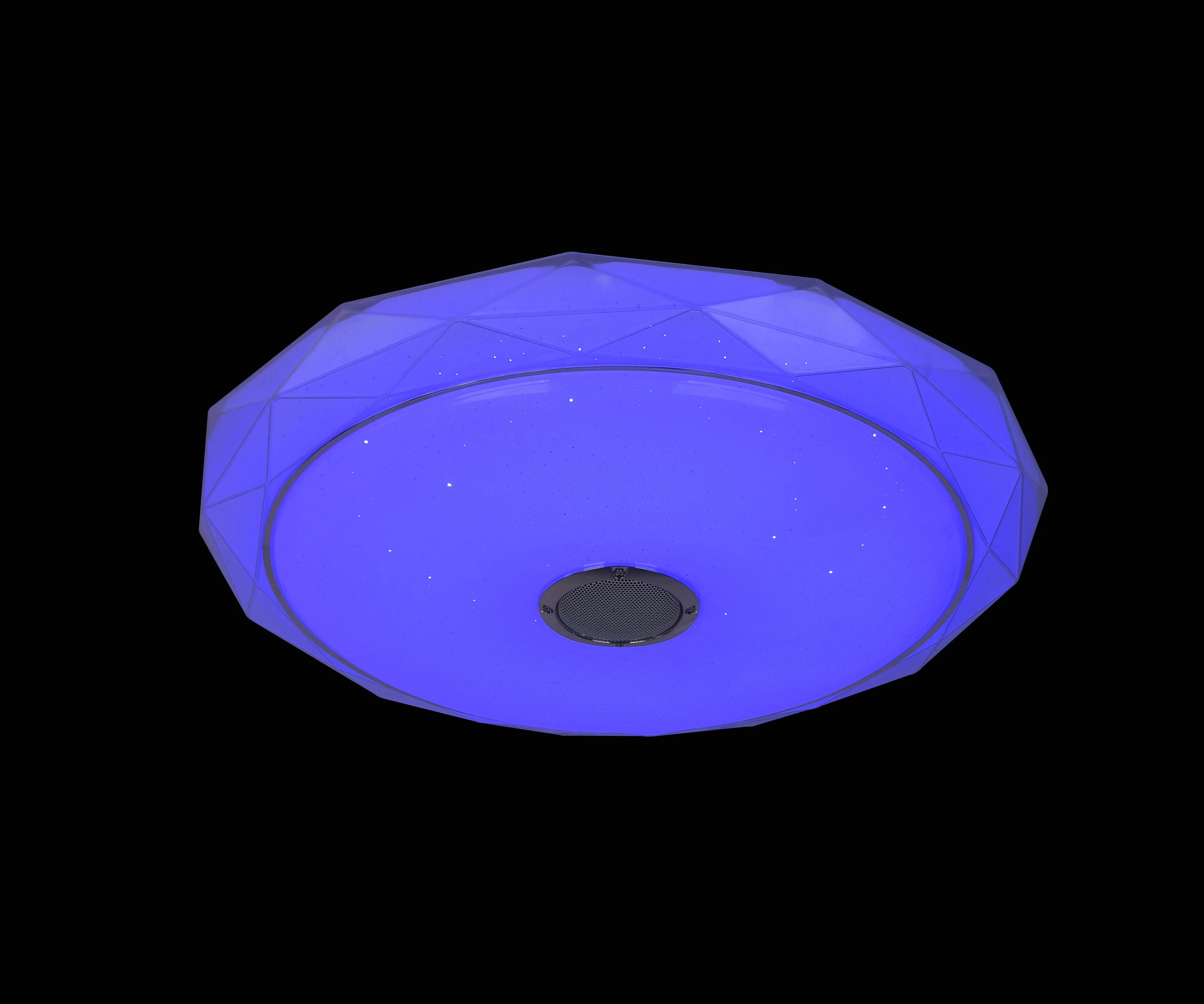 Fancy Ceiling Lights with Blueteeth Speaker Dimmable Home Lamps Crystal with Stars Bright Smart Music Lighting Remote Control