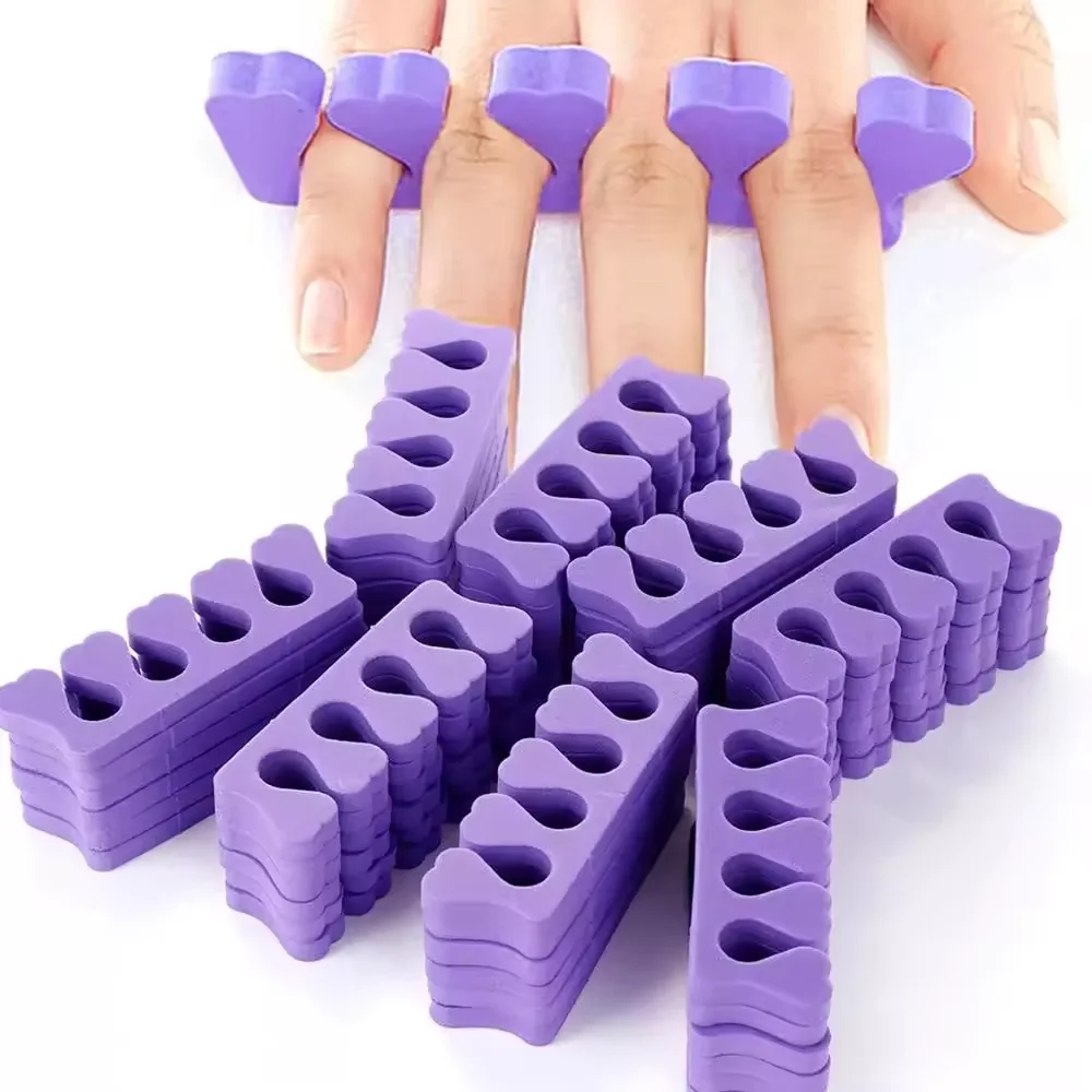 Nail Polish Divider with Double-sided Rectangle Emery Foam Art Toe Separator Finger Stretcher Beauty Type