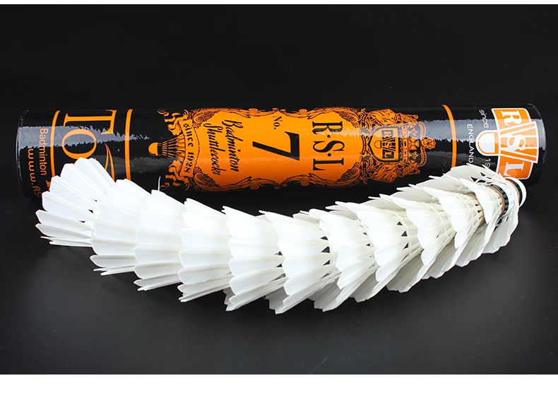RSL No.7 Class A Cigu Duck Feather Small-Broad Badminton Shuttlecock with  Fiber Board + Shattered Cork Head