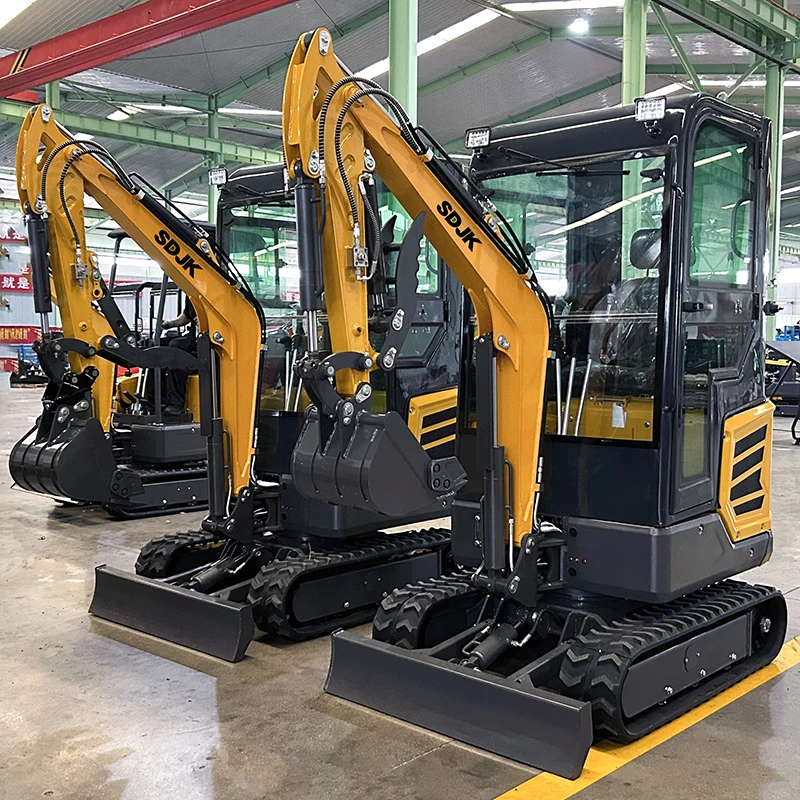 Free Shipping Kubota Engine Small Mini Excavators Multifunction Hydraulic Crawler Digger Farm Used Cheap Mini Excavator 2 Ton