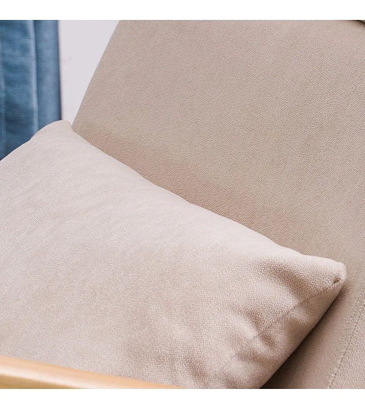 Скандинавский мягкий стул для отдыха из массива дерева гостиной и дома