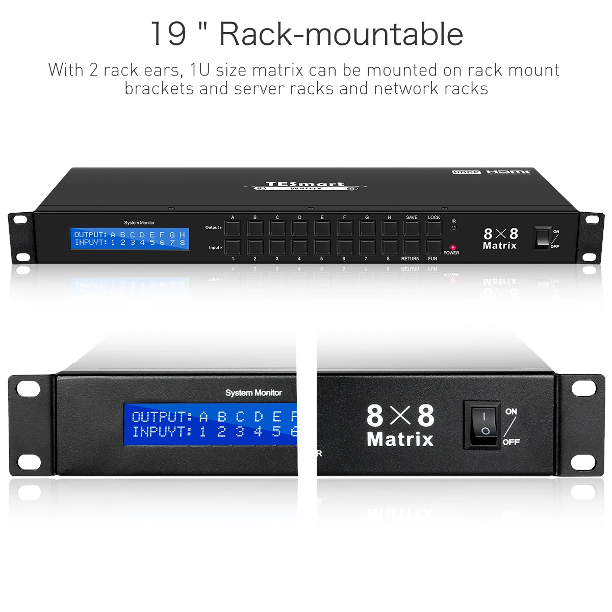 
New Product 4k Video Matrix 8x8 HDMI Matrix Switch for 8 in 8 out matrix switch 