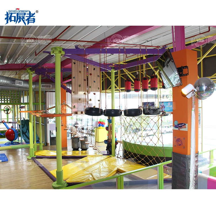 Indoor  Ropes Course Built by Professional Manufacturer rope climbing course For Children And Adults adventure courses