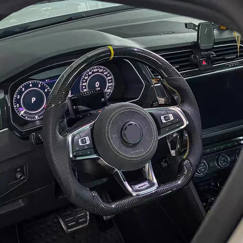 Модифицированное Рулевое колесо для Volkswagen Golf MK5 MK6 MK7 GTI R модернизированное рулевое из углеродного волокна