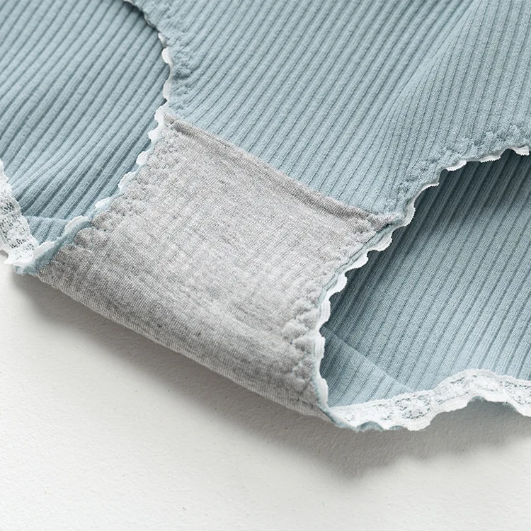 
Women panties hot selling pure cotton panties with lace edge pure cotton mid-waist factory direct sales 