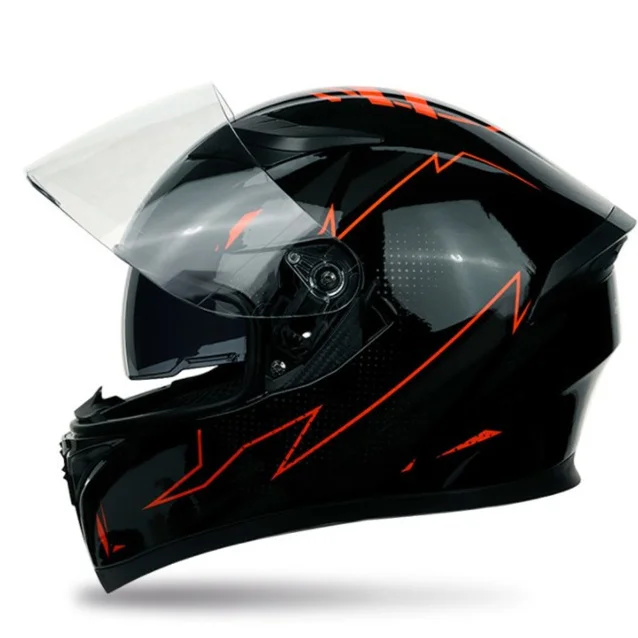 Low Price Autumn Winter Double Glasses Up Full Face Comfortable Liner Motorcycle Helmet