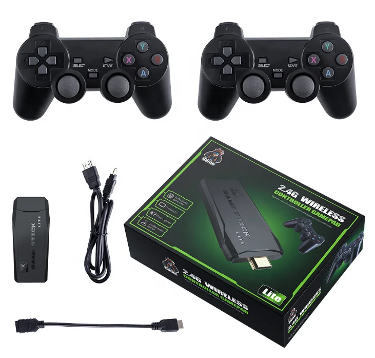YLW M8 Upgrade Version Retro Portable Wireless Mini USB Stick 64G 10000 Games 4K Game Stick TV Video Game Console