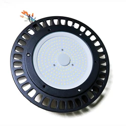 China shipping ufo round led High bay light 100w 150w 200w 240w dlc commercial industrial warehouse workshop light