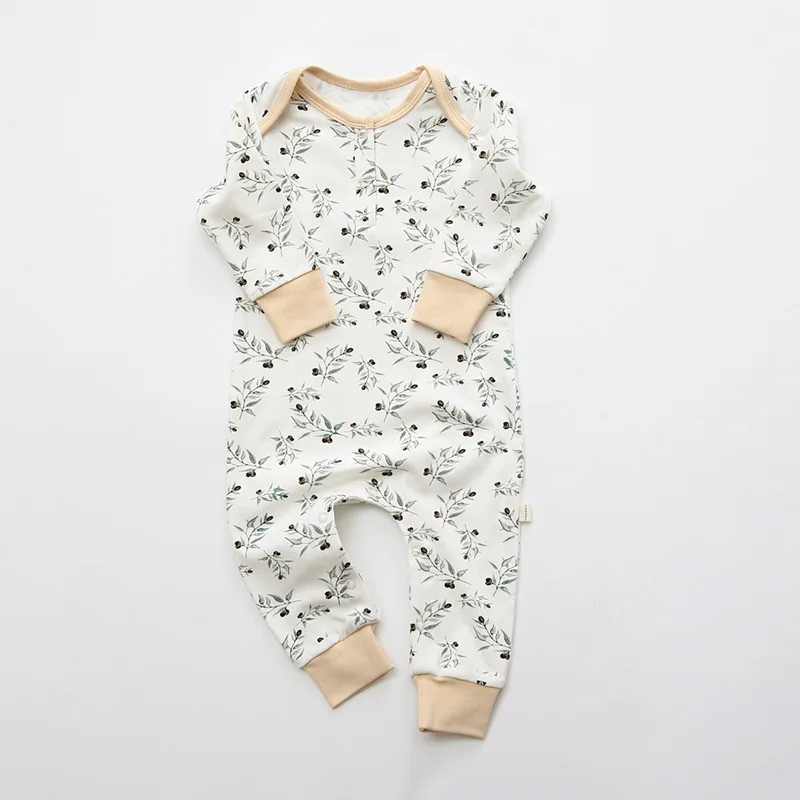 Cotton Organic Zip Baby Rompers Baby Boys and Girls Long Sleeve Christmas Jumpsuit Bamboo Clothing