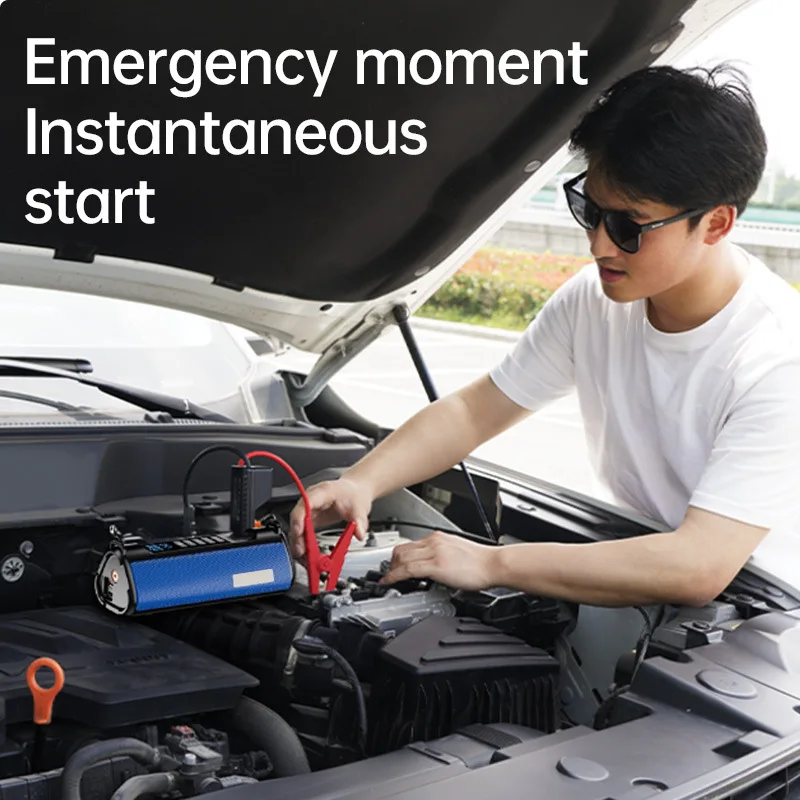 12V Portable Jump Starter And Air Compressor 10000mah Car Jump Starter Power Bank Peak 1500A Auto Jump Starter