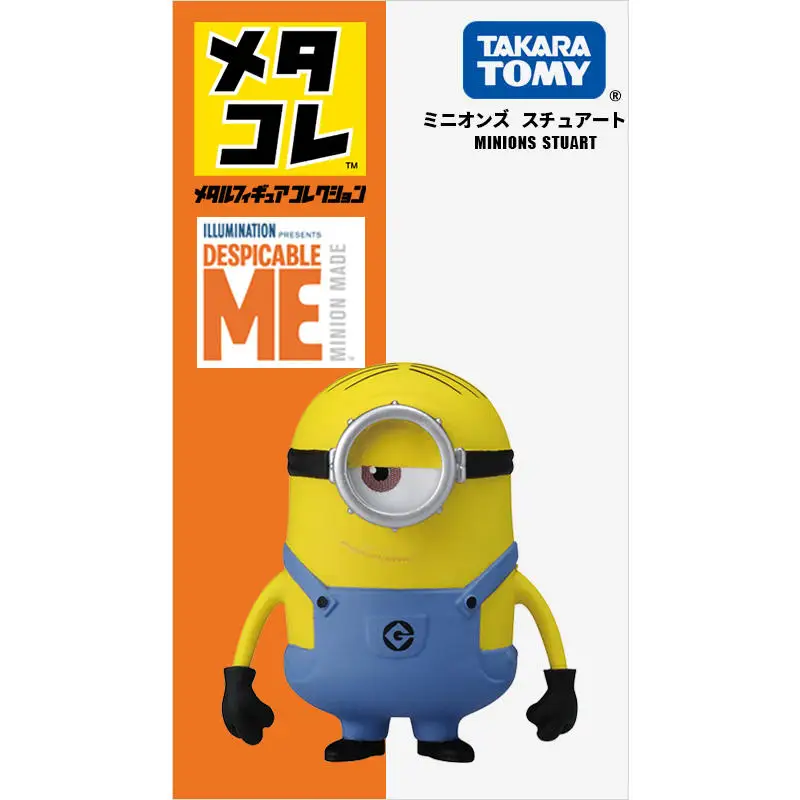 TAKARA TOMY Minionss Stuart Mini alloy action figure handmade model ornaments animation derivative bargain price wholesale