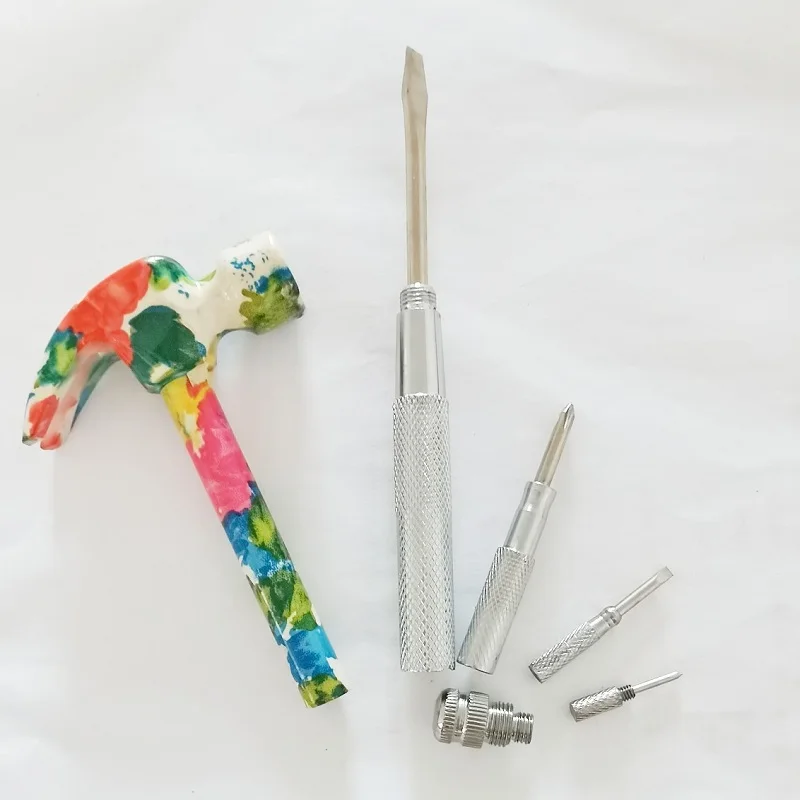 Ultimate Home Improvement Multi Tool Including Phillips flat Head Screwdriver set Nail Puller multipurpose mini 6 in 1 Hammer
