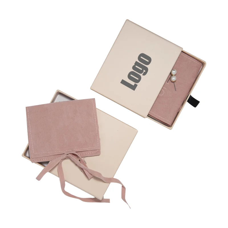 Custom Logo Luxury Jewellery Earring Bracelet Necklace Ring Drawer Box Small Gift Pouch Travel Storage Packaging Jewelry Boxes