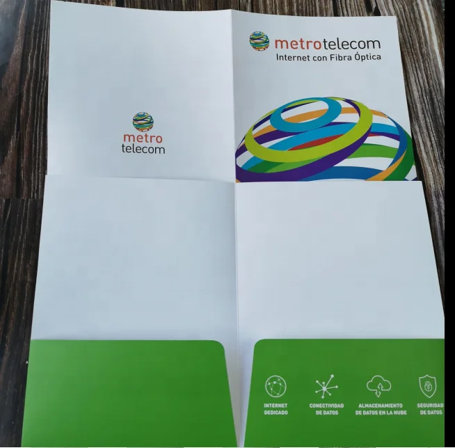 Wholesale Size Logo Paper Presentation Custom A4 File Folder With Pocket 4c+4c CMYK Pantone 4-colour (CMYK) Process