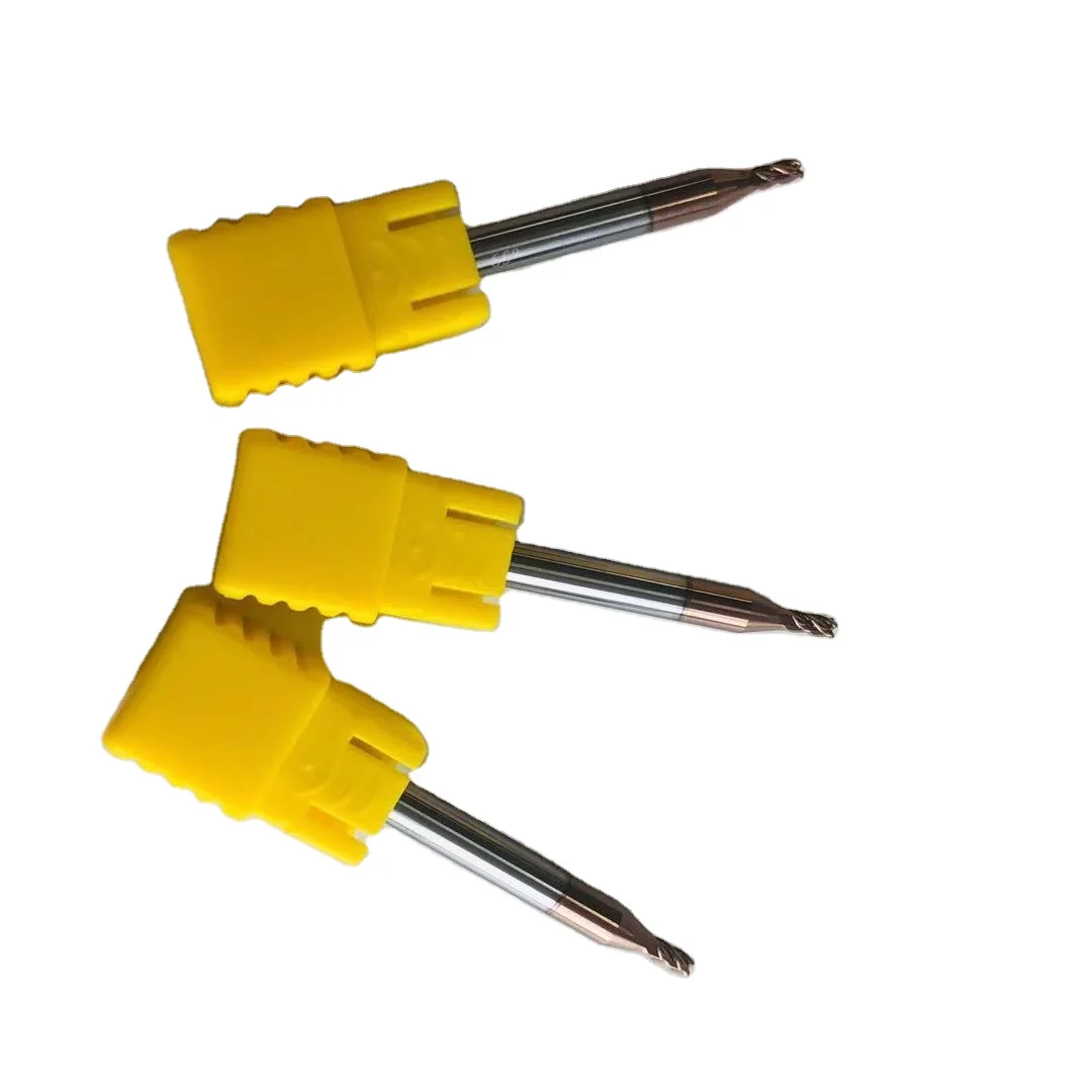
HNT HRC 65 solid carbide 4 flutes corner Round Nose end mills 2.0*R0.2*50L*4D*4T Milling cutter 