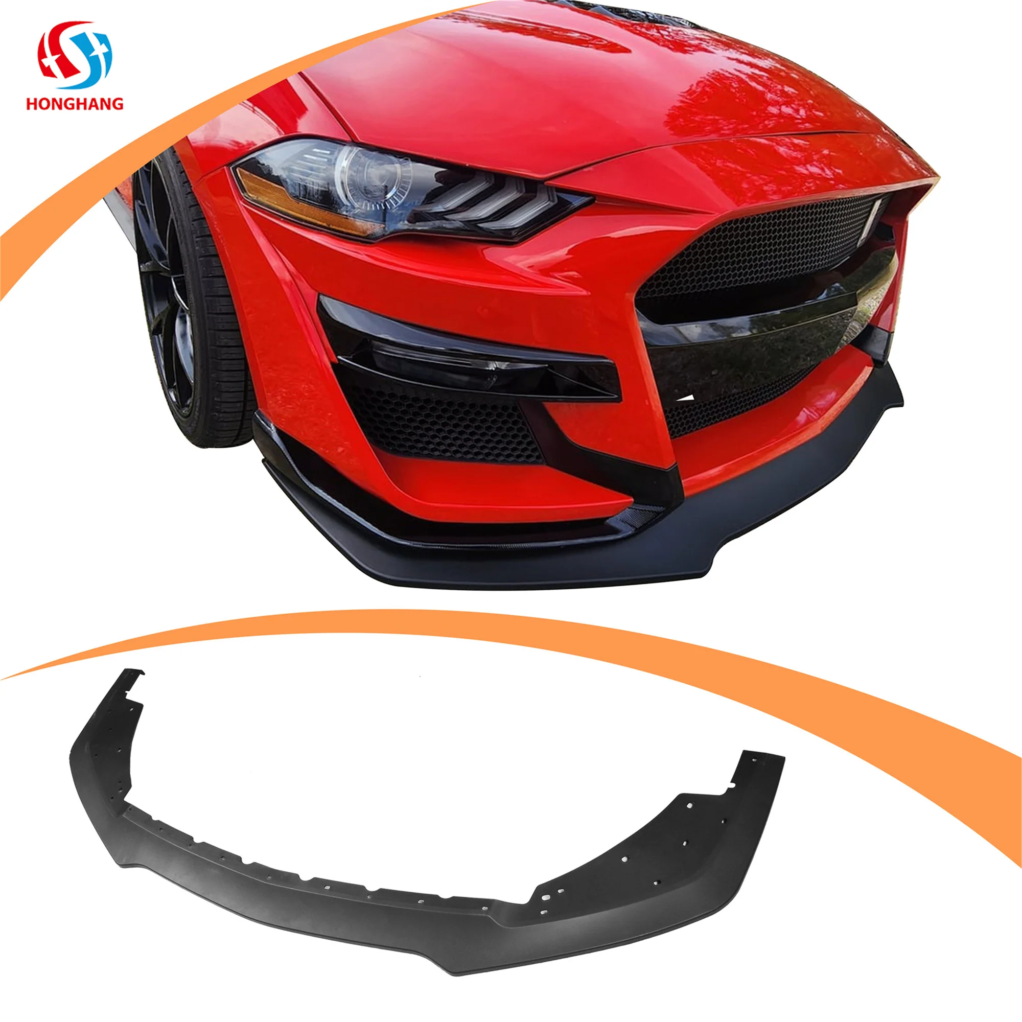 Wholesale Auto Tuning Parts Front Bumper lip Splitter For Ford Mustang 2015 2016 2017 2018 2019 2020 2021 2022