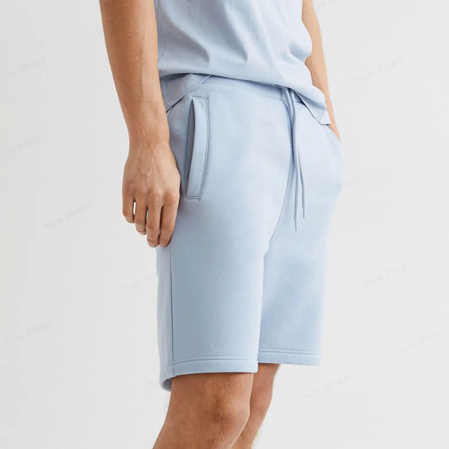 Custom Cotton Fleece French Terry Drawstring Men GYM Shorts Wholesale Jersey Casual Outdoor Sports Shorts Men Sweat Shorts