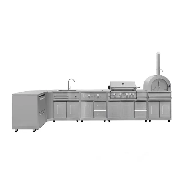 New Outdoor BBQ Kitchen Grill Stainless Gas Grill Refrige  Module Outdoor kitchen island