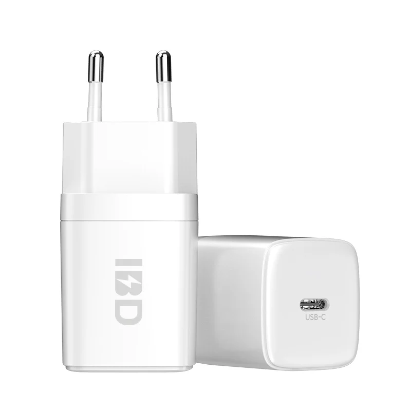 IBD Single PD 20W Fast Travel Wall Charger US EU UK Type C Mini 20W Wall Charger Adapter Plug For Mobile Phone