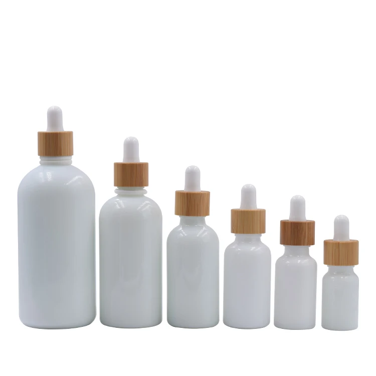 5ml 10ml 15ml 20ml 30ml 50ml 100ml white glass dropper bottle glass dropper bottle cosmetic packaging containers Low MOQ Stock