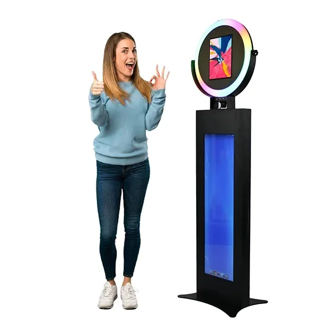 Ipad Photo Booth Ipad Shell Selfie Portable 12.9 Roamer Photo Booth For Ipad Stand Machine Kiosk With Lcd Screen Photo Booth