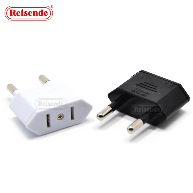 Copper Small Us To European To Us Plug Adaptor Ac Electrical Socket Outlet Euro Plug Adapter