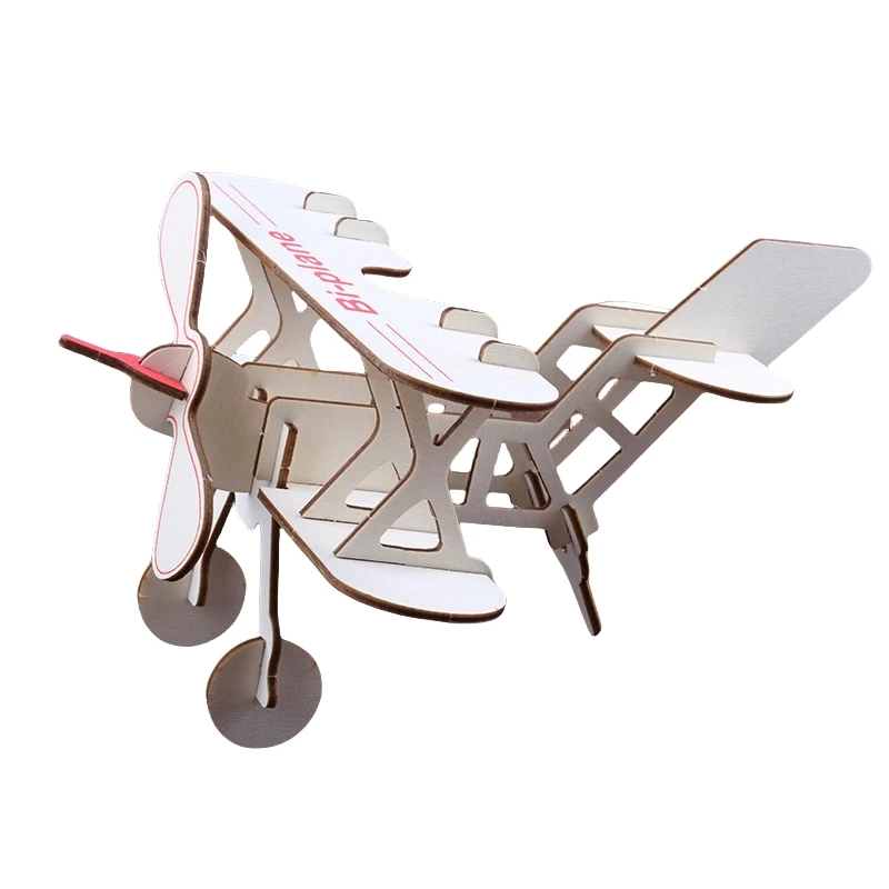 Hot Selling High Quality Laser Cut Wooden Jigsaw Puzzle Educational DIY Cartoon Model Assemble Toy for Kids Inspired by Fighter