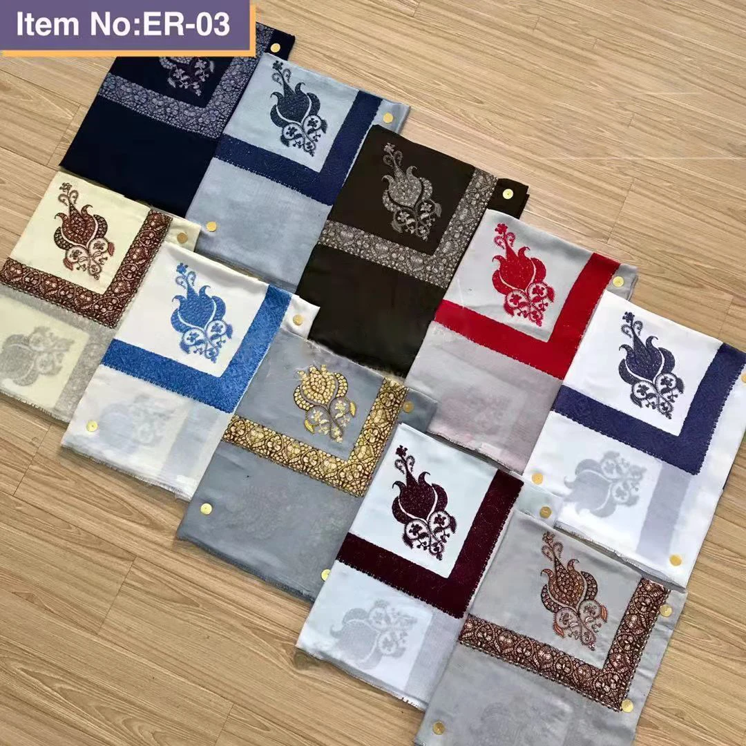 Dubai Arabia Embroidery Hijab Scarf For Men Cheap Polyester Yemen Scarf