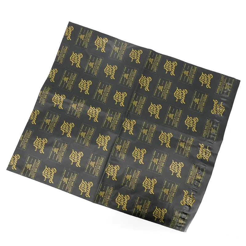 Custom logo printed bulk black sheets wrapping paper gift clothes shoes packing wrapping tissue paper