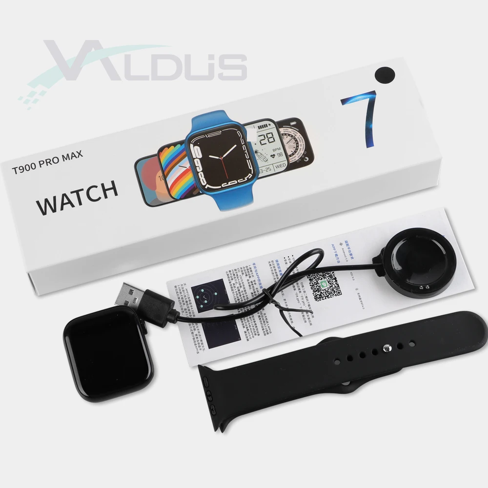 Valdus Iwo T900 Pro Max Smartwatch Touch Screen Sport Fitness Montre Reloj Inteligente Wearable Device Series 7 Smart Watch