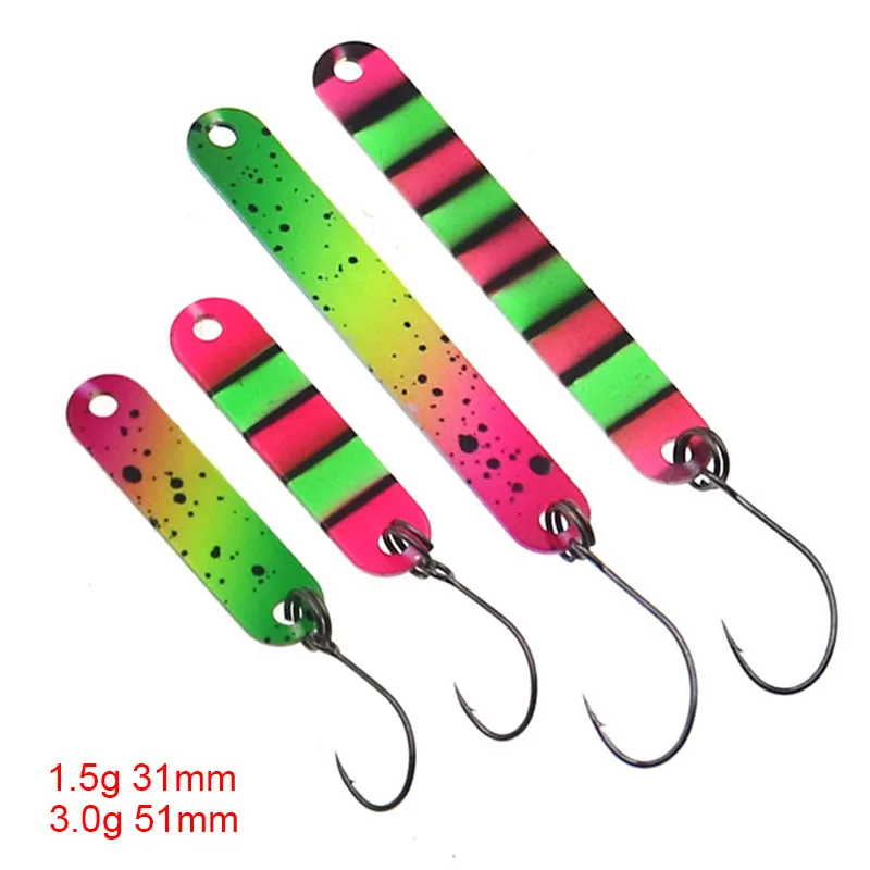 HISTOLURE 3g 1.5g Single Hook Hard Bait Lures Perch Chub Salmon  Trout Stick Metal Spoon Fishing Lure