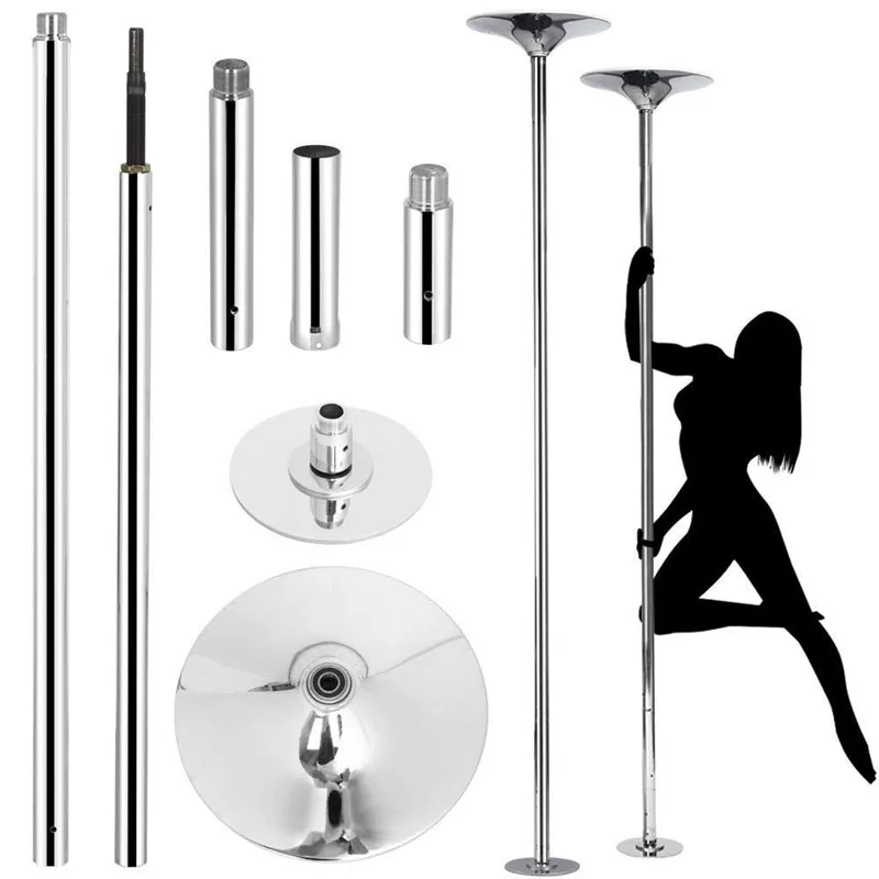 FITNESS 360 Stripper Pole Dance Spin Removable Home Fitness Exercise Training Dancing Pole