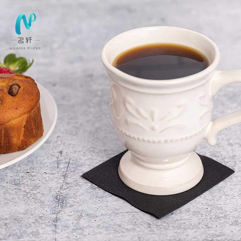 Mingxuan manufacture Mshine paper  Hot Luxury Sale White Custom cutlery paper napkin airlaid disposable paper cocktail napkin