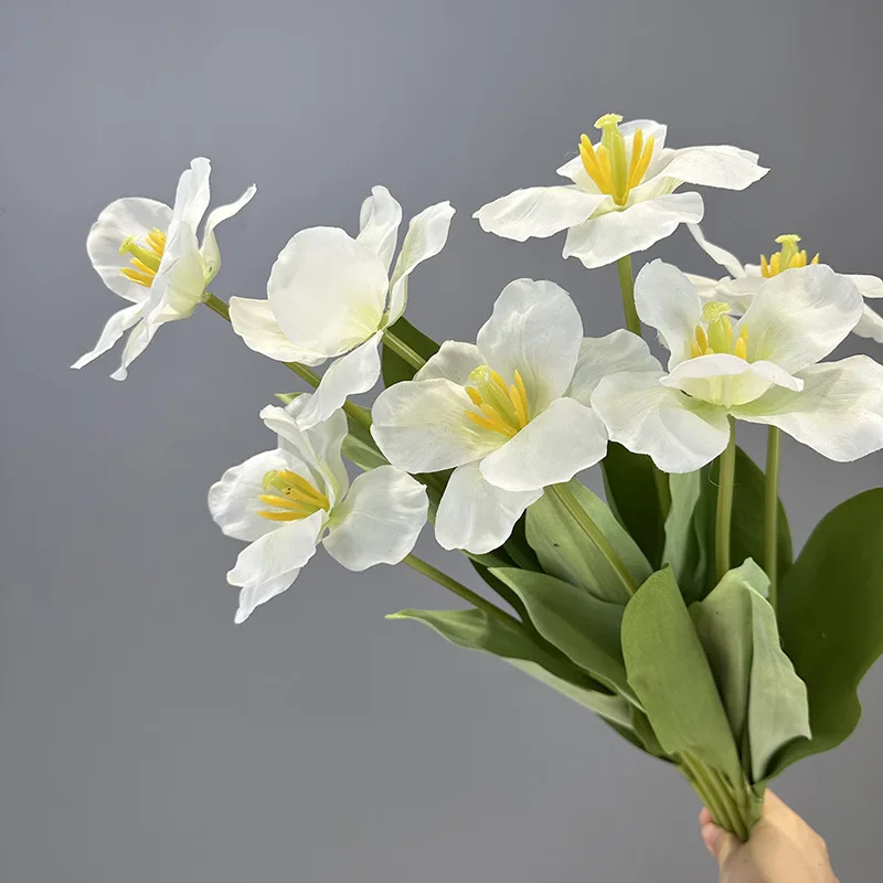 60CM High Quality Real Touch Tulip Flower for Wedding Decoration Opening Tulip Pink Light Blue Artificial Flower