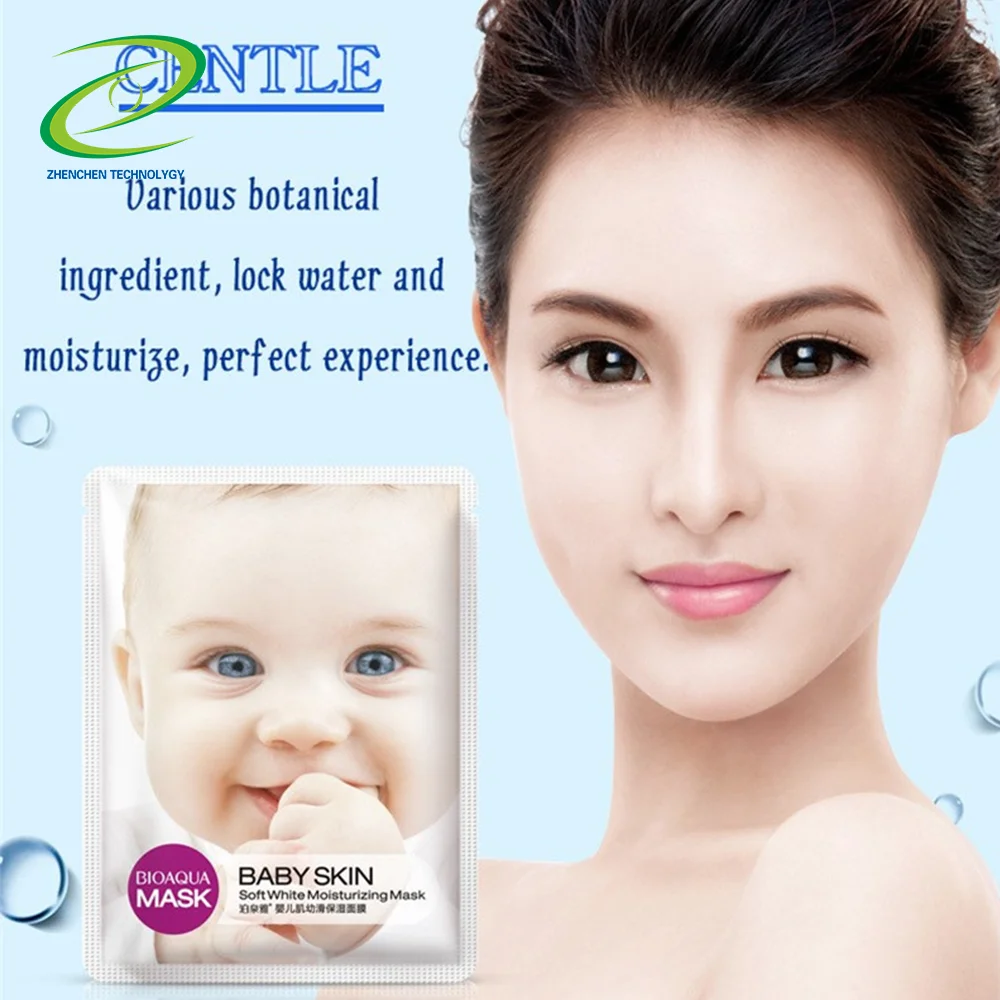 Wholesale Skin Care Soft Moisturizing Baby Facial Mask Beauty Collagen Aloe Vera Cosmetic Facial Masks Bioaqua Sheet Mask