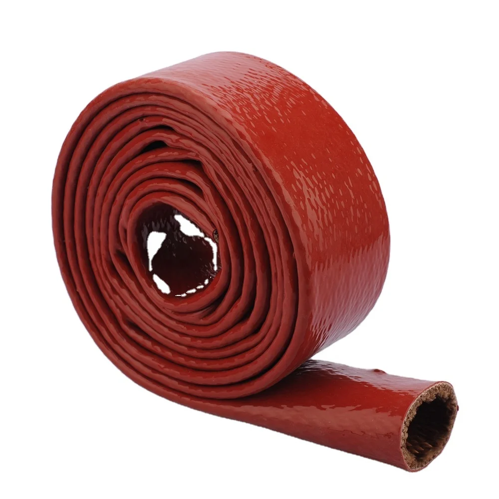 high quality silicone fiberglass braid ID4mm-150mm heat insulation tubing
