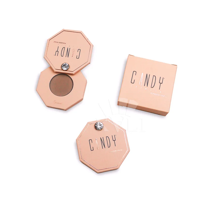 Travel Portable Customized Diy Single Color Pigmented Cute Pink Mini Eyeshadow Palettes