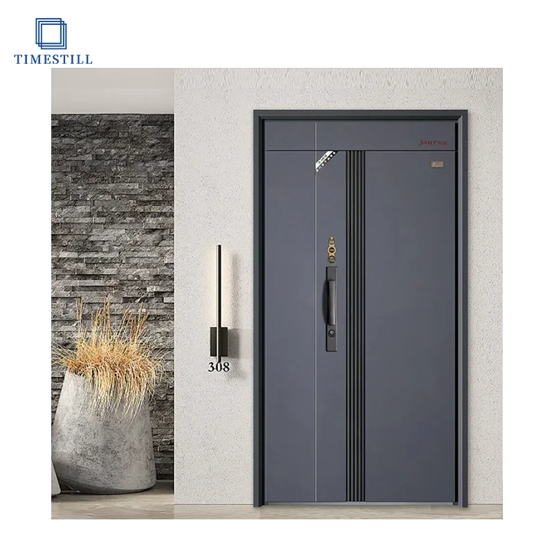 Luxury Exterior Timestill Main Entrance Aluminum Pivot Front Door Modern House Entry Stainless Steel Pivot Doors
