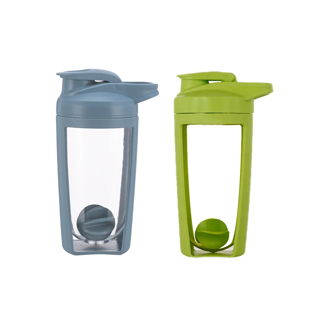 Customizable fitness sports protein powder shaker cup portable plastic stirring ball milkshake shaker cup