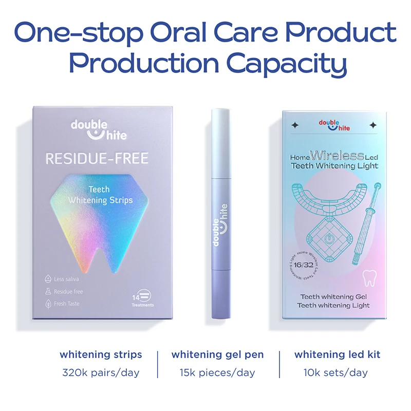 Residue Free  Teeth Whitening Strips HP Strong Sticky With 14 Pairs With Reply Very Quickly