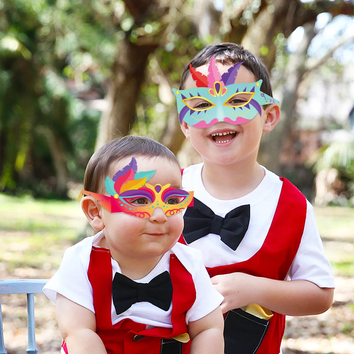 Paper Mardi Gras Glasses Decorations Carnival Party Glasses Photo Props Carnival Paper Glasses Decor