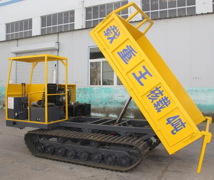 All Terrain 4 ton transporter crawler mini dumper truck for sale