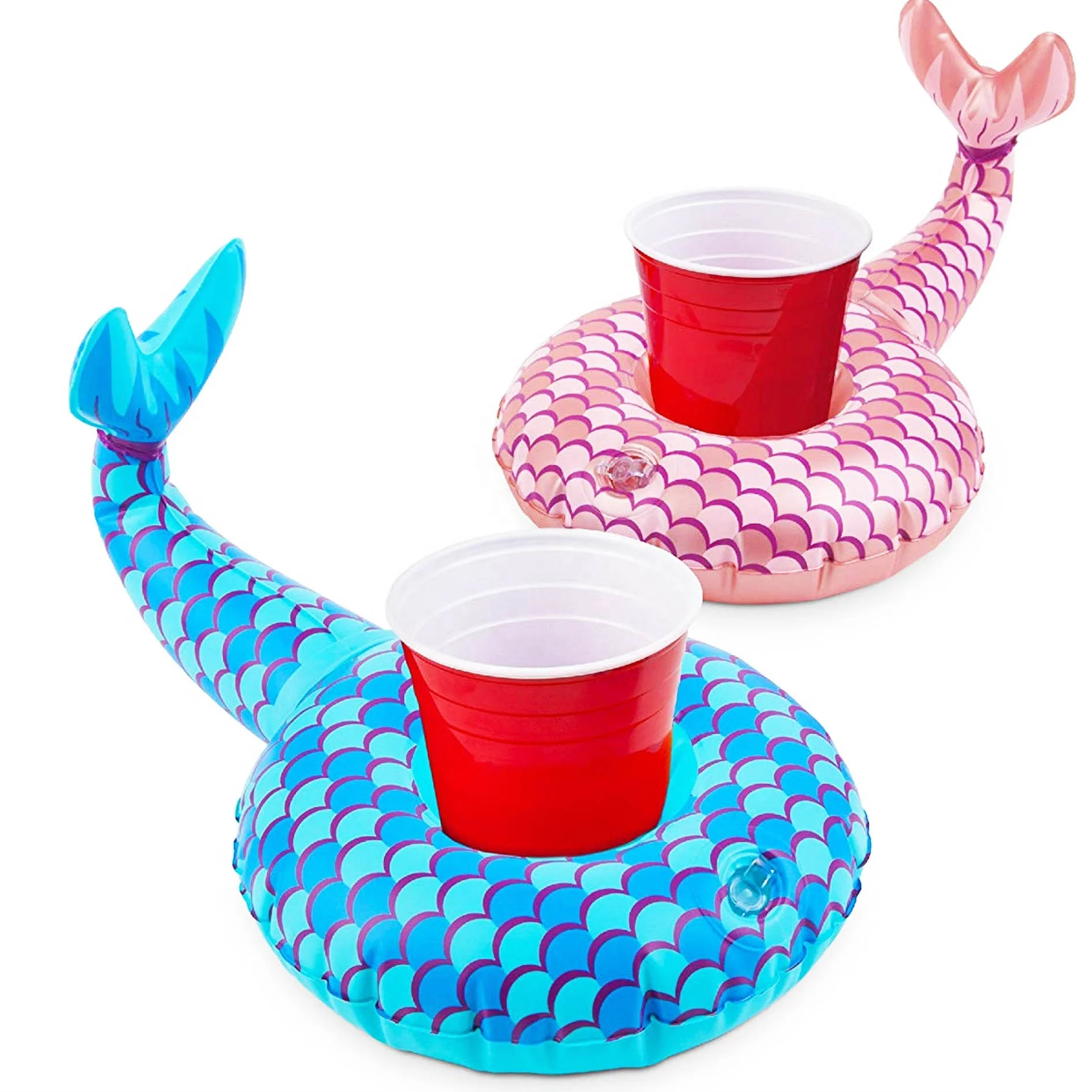 Beauty fish tail coasters aerated drink holder decoration and outdoor swimming pool