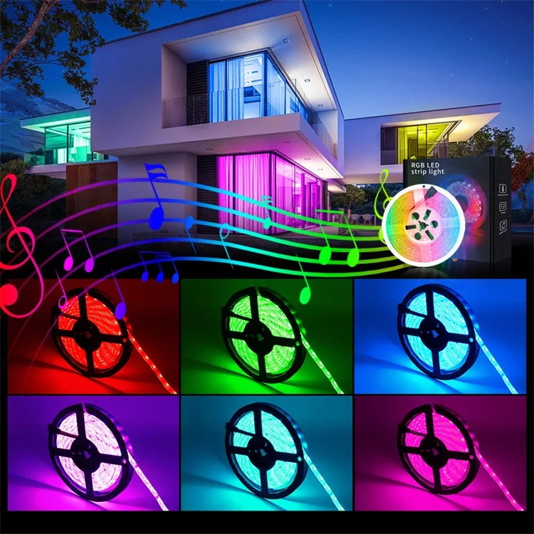 5m 60Leds/m 5050 smart led strip Ribbon Tape 5V 12V RGB flexible Led Strip Light