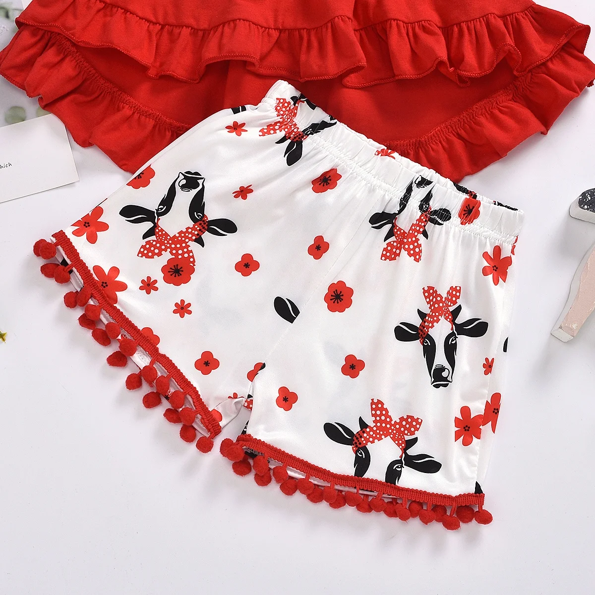 
Chinese wholesalers produce quality products red korean version girl kids clothes 