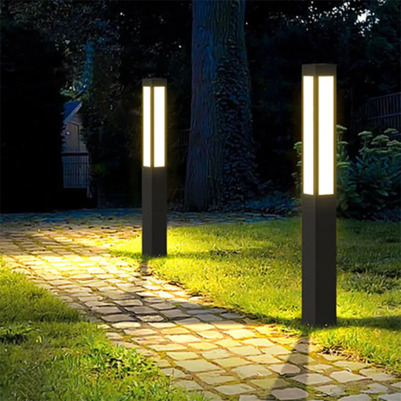 New Design Aluminum LED 5W Solar Lawn Lights For Garden Path Park Pathway Landscape   Villa Outdoor Waterproof decorate