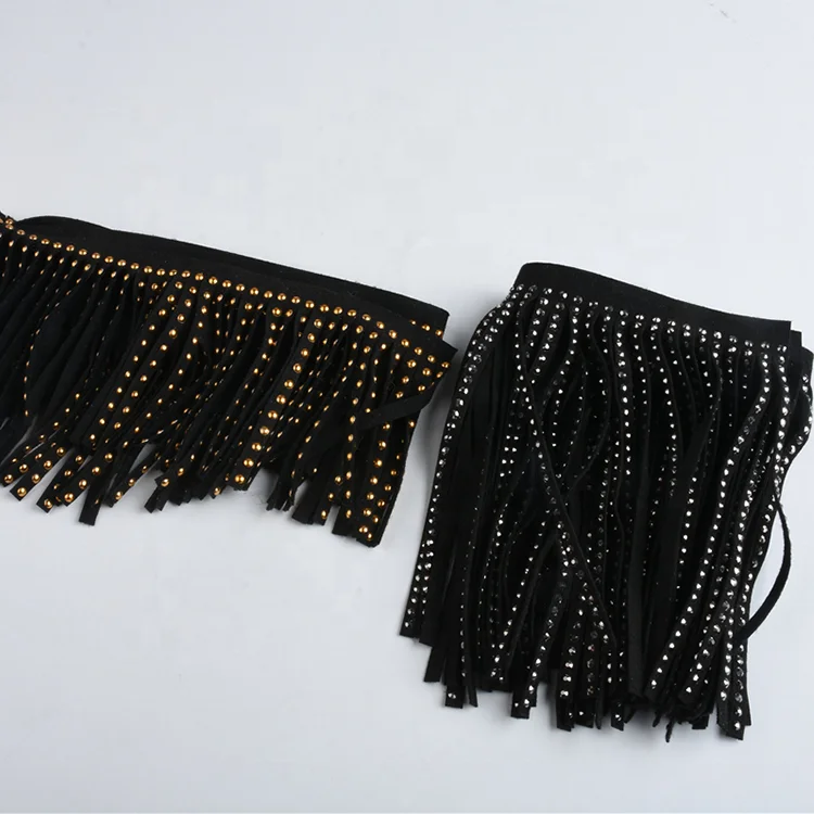 0.6-1.4Mm Faux Leather Tassels Cutting Microfiber Suede Leather Tassel Keychain Long Leather Tassels For Clothing Bags