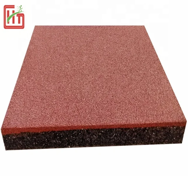 20MM Non Slip Kid Park Rubber Mat Cheap Playground Rubber Tiles Synthetic Epdm Flooring