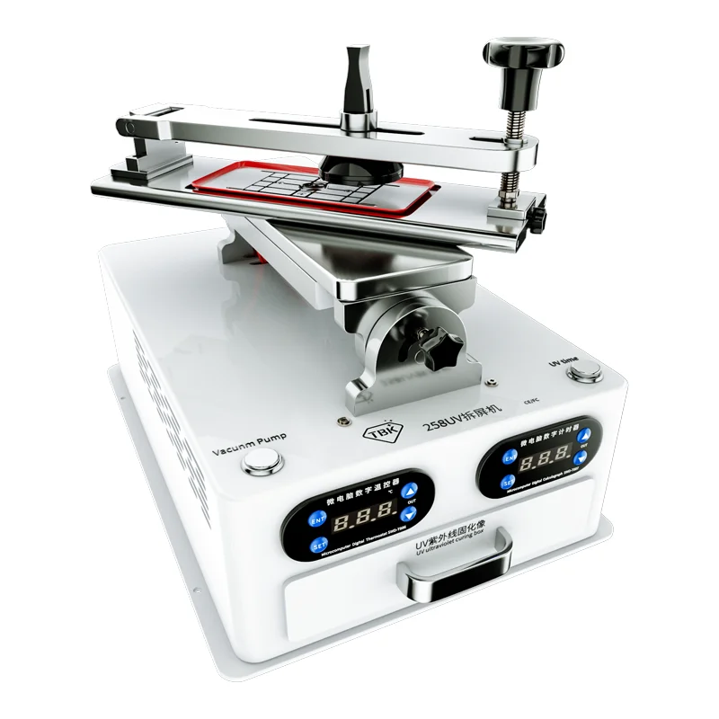 TBK 258UV 7 Inch Vacuum LCD Screen Separator Cellphone Frame Separating Machine OCA Glue Remover with UV Curing box