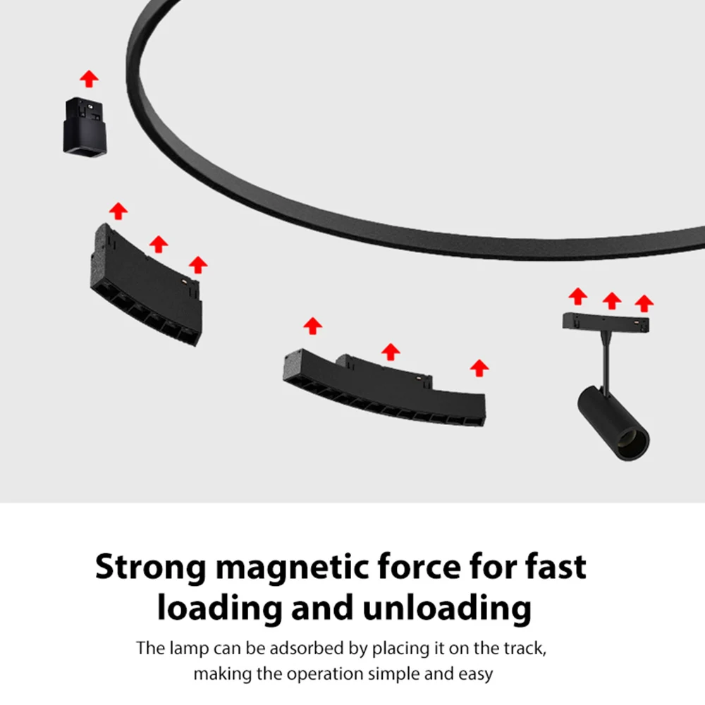 Mini 220Vled Track Lighting System Living Room Bedroom Ceiling Without Main Light Design Track Spotlights